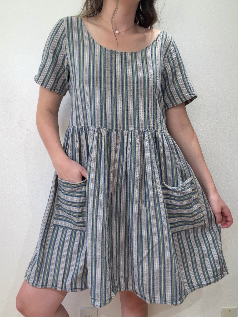 Vintage Striped Babydoll Dress